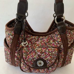 Brighton Floral Over women Shoulder Handbag  in perfect condition almost NEW